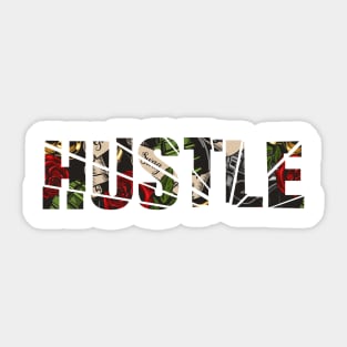Hustle Grafitti Style Sticker